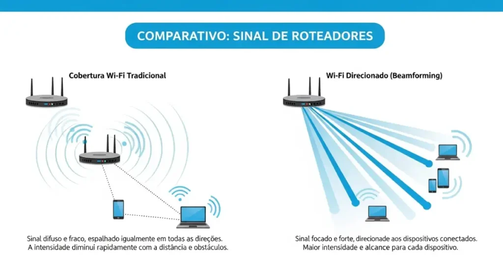 Beamforming wifi - como ele melhora a rede em Casa